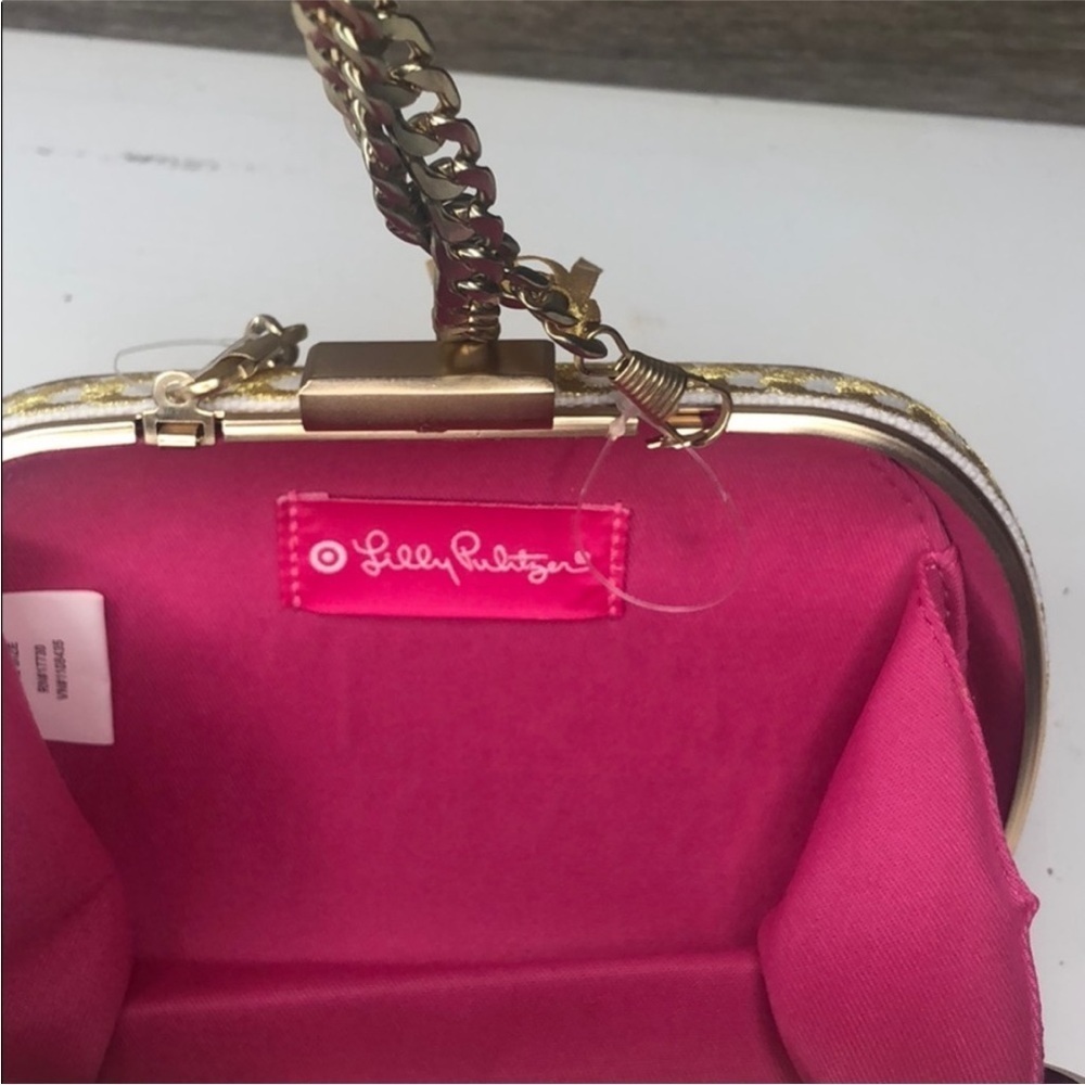 Lilly Pulitzer Vera Bradley Gold and White Clutch - Picture 7 of 9
